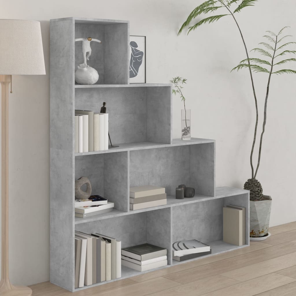 vidaXL Rega� na ksi��ki/przegroda, szaro�� betonu, 155x24x160 cm
