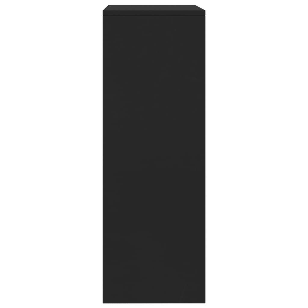 6-fiókos fekete forgácslap tálalószekrény 50 x 34 x 96 cm 