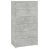 vidaXL puhvetkapp 6 sahtliga betoonhall 50 x 34 x 96 cm tehispuit
