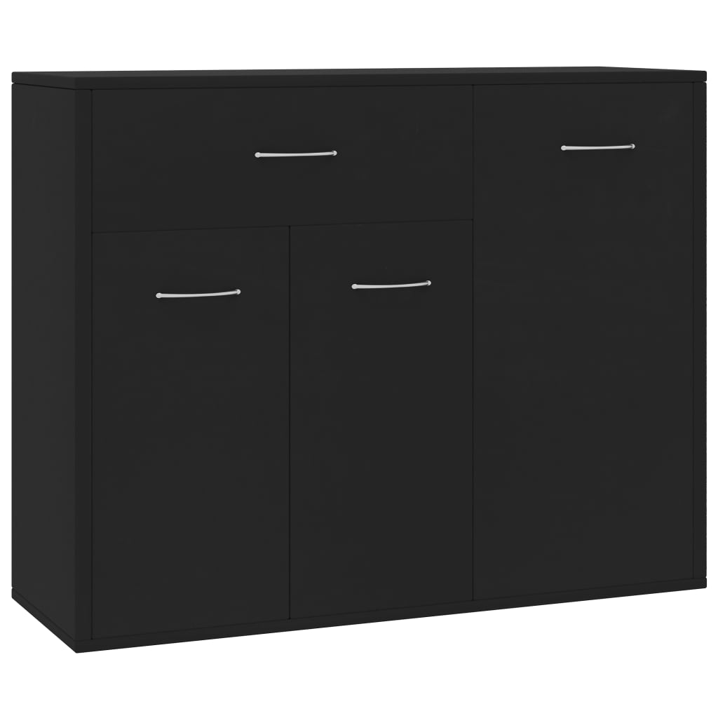 

vidaXL Sideboard Black 34.6"x11.8"x27.6" Engineered Wood