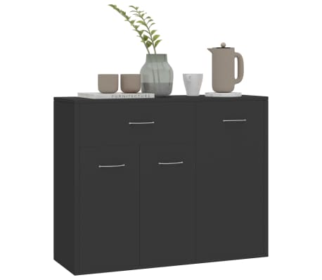 vidaXL &Scaron;oninė spintelė, pilkos spalvos, 88x30x70cm, MDP