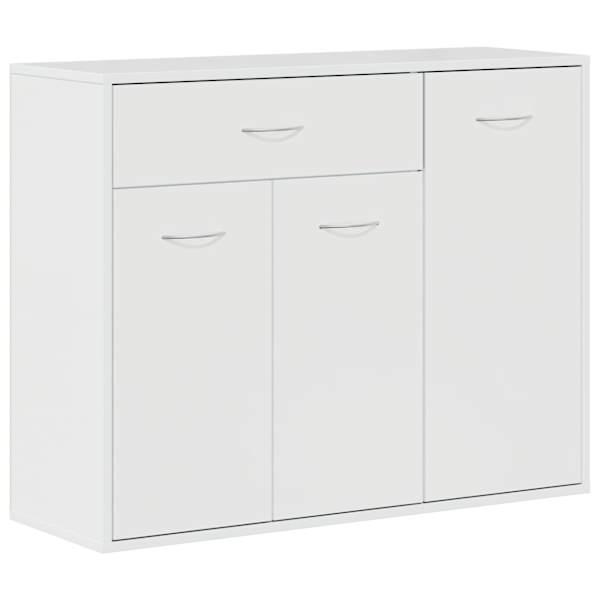vidaXL puhvetkapp k&otilde;rgl&auml;ikega valge 88 x 30 x 70 cm, tehispuit