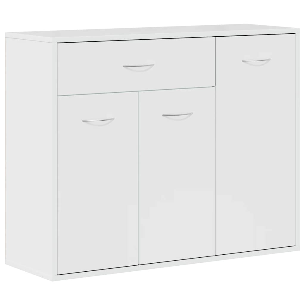 vidaXL Příborník bílý s vysokým leskem 88x30x70 cm kompozitní dřevo