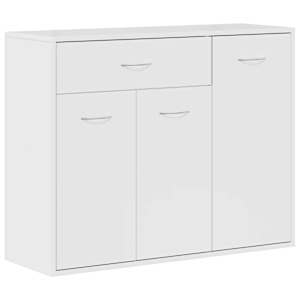 Příborník bílý s vysokým leskem 88x30x70 cm kompozitní dřevo - obrázek 2
