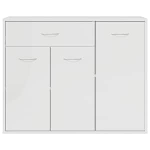 Příborník bílý s vysokým leskem 88x30x70 cm kompozitní dřevo - obrázek 6