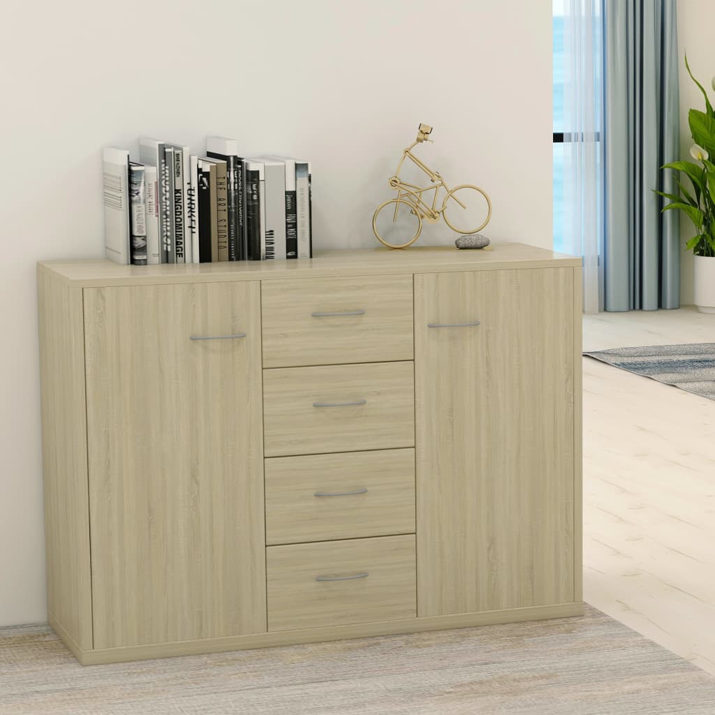  Sideboard Storage Cupboard Cabinet Buffet Highboard Engineered Wood vidaXL