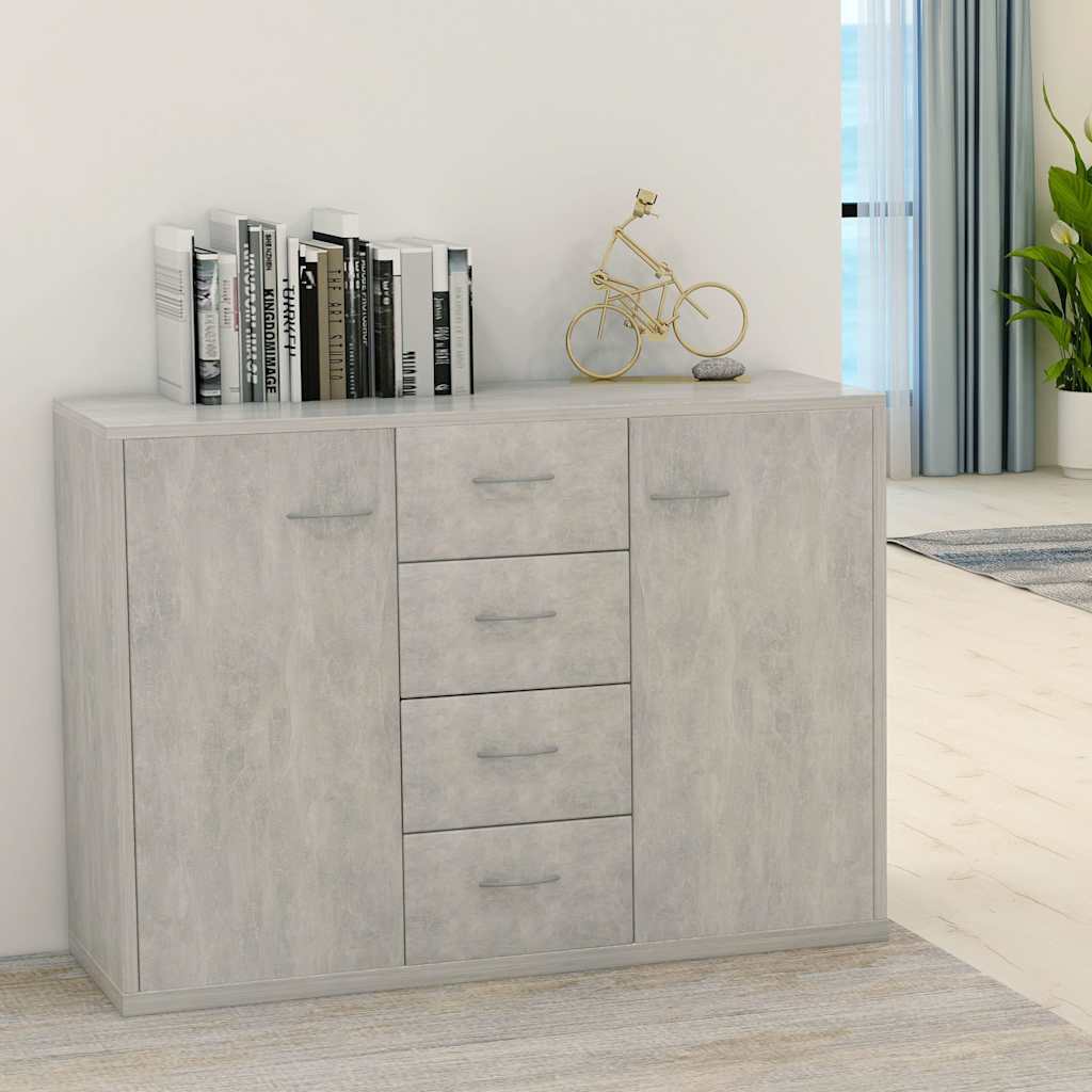 vidaXL Szafka, betonowa szaro��, 88x30x65 cm, materia� drewnopochodny