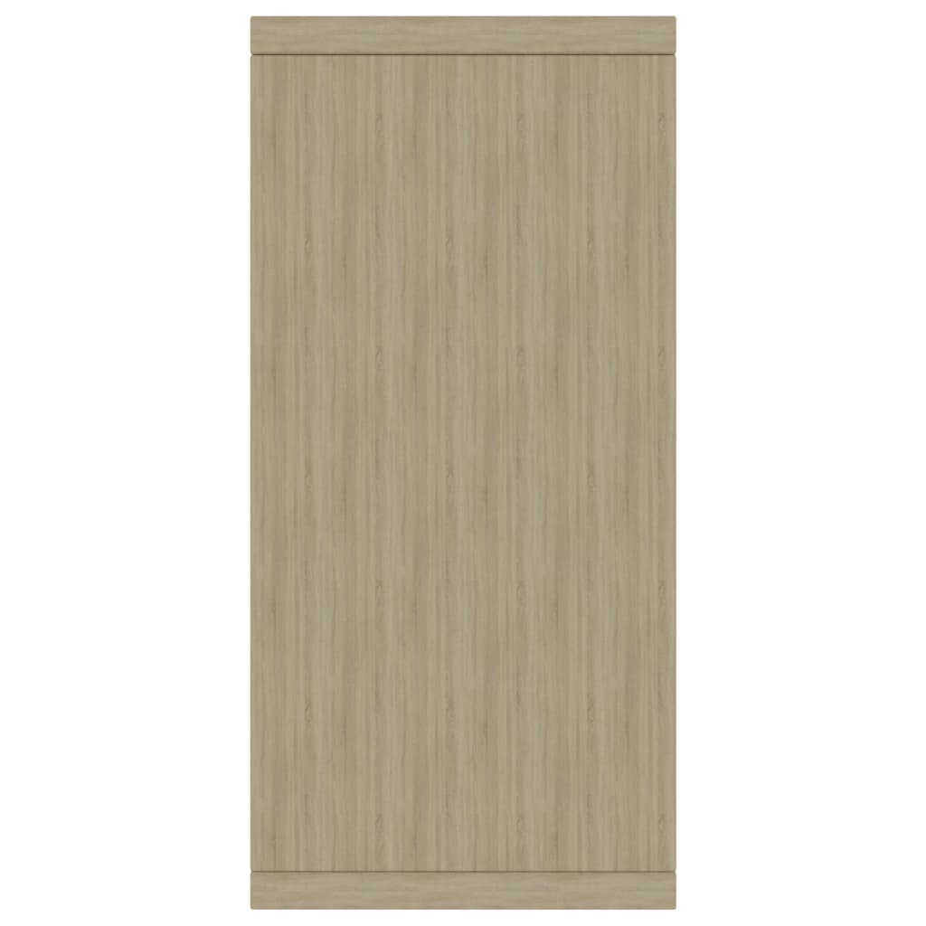 Fehér és sonoma színű szerelt fa tálalószekrény 88x30x65 cm 
