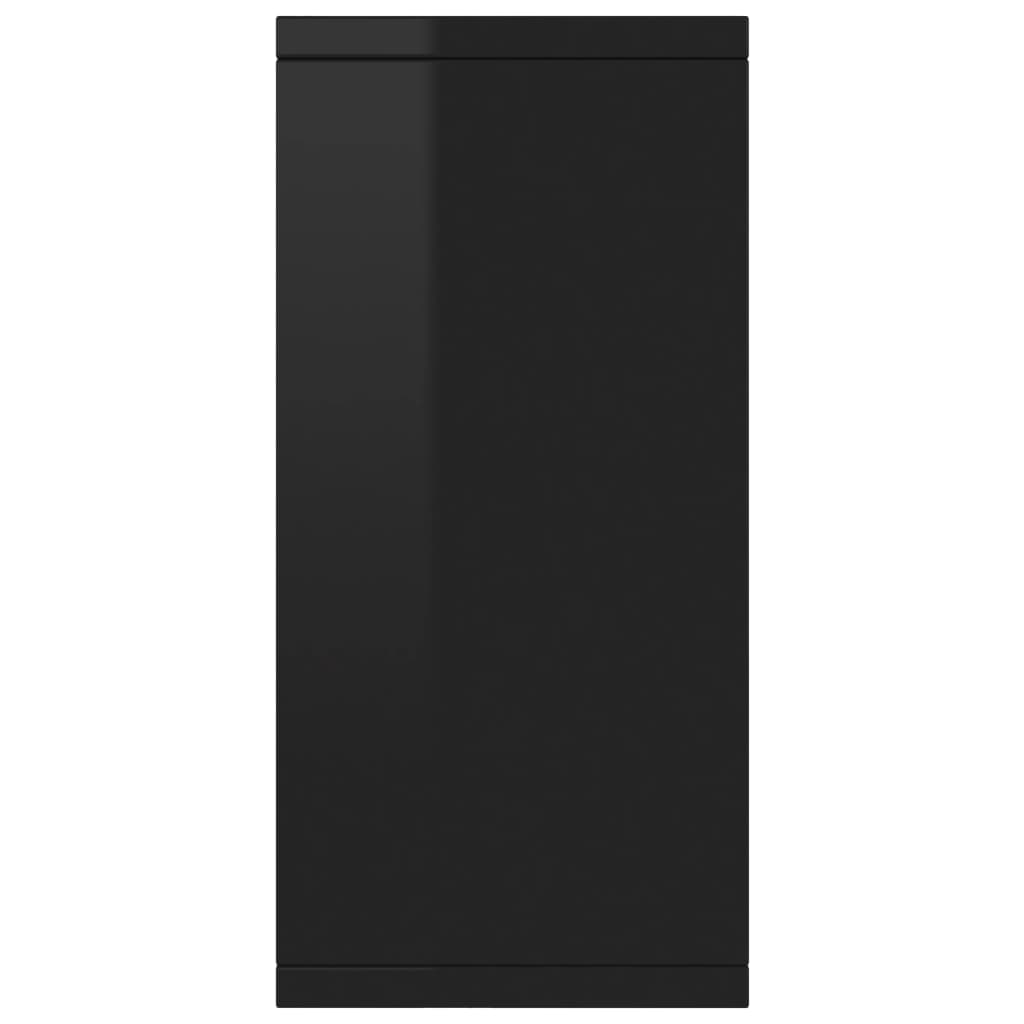 Dressoir 88x30x65 cm spaanplaat hoogglans zwart