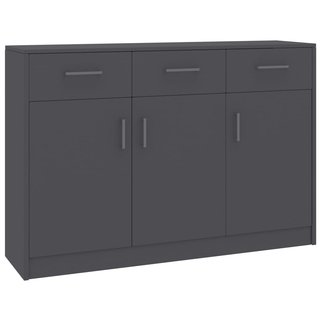 

vidaXL Sideboard Gray 43.3"x11.8"x29.5" Engineered Wood