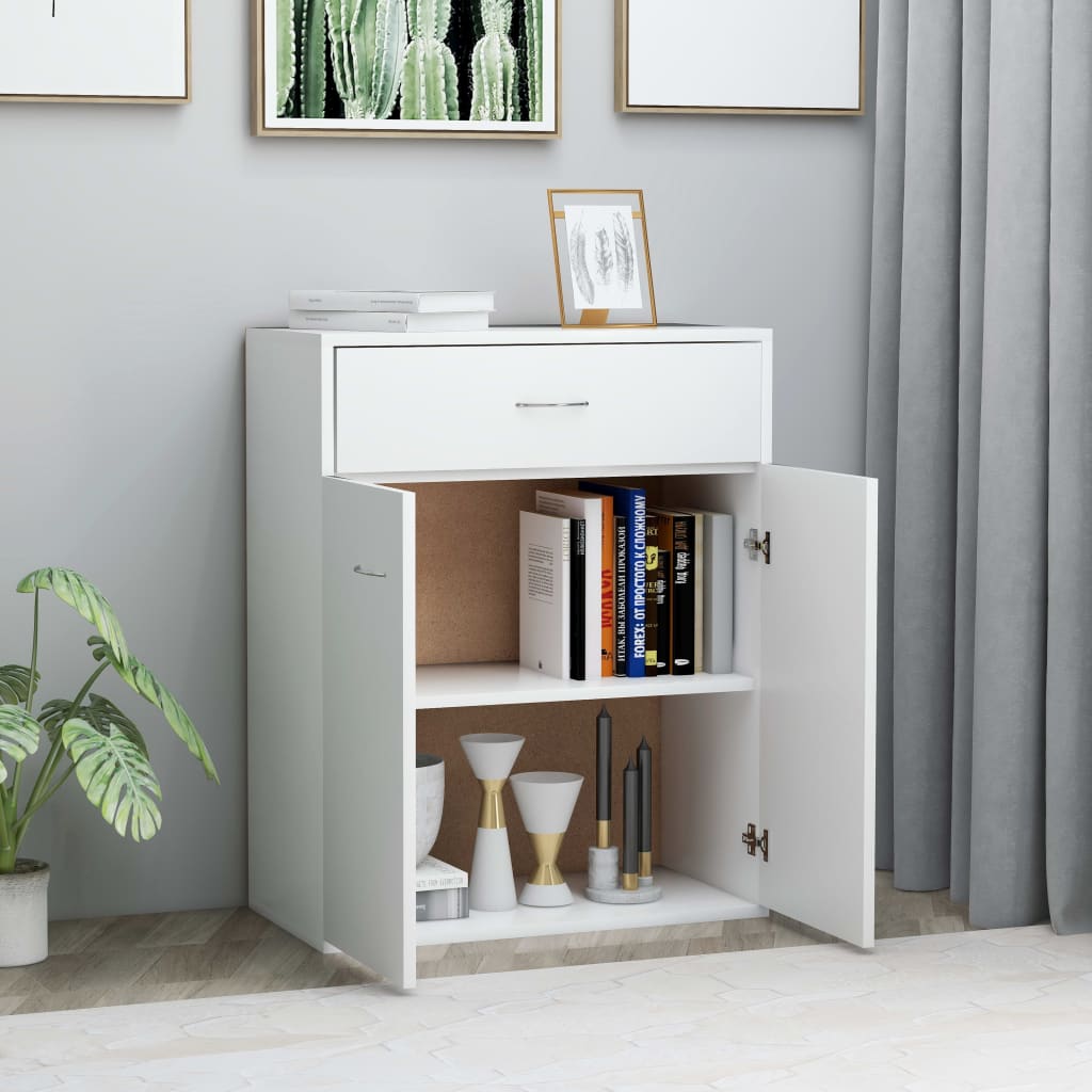 

vidaXL Dressoir 60x30x75 cm spaanplaat wit