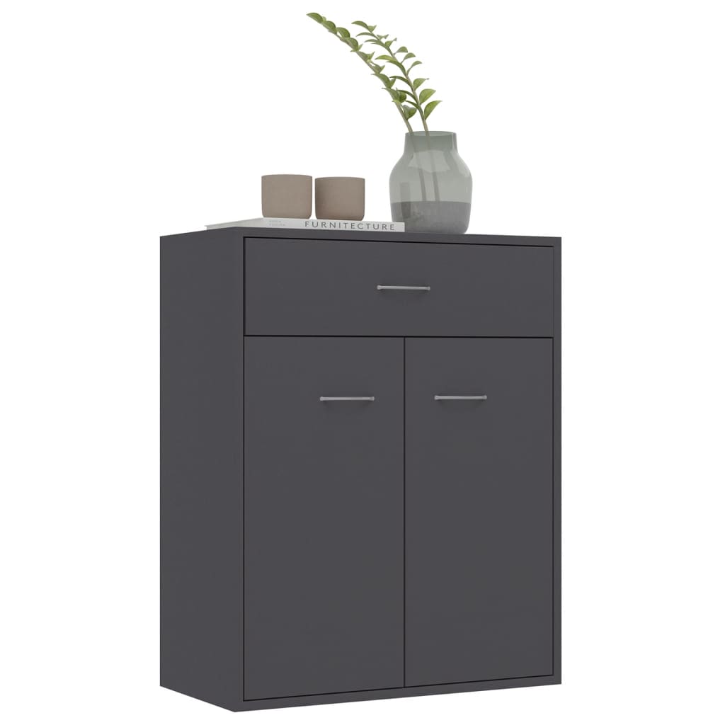 vidaXL Buffet Gris 60 x 30 x 75 cm Aggloméré