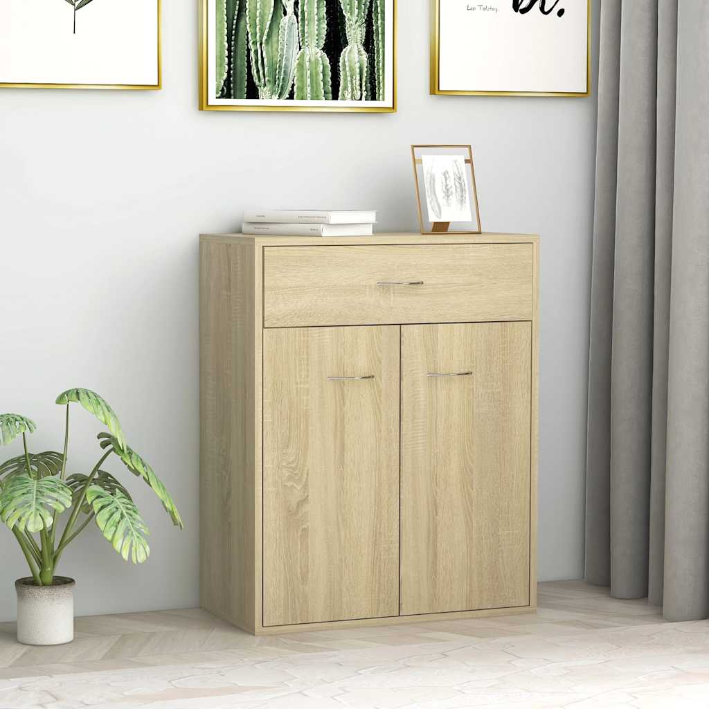vidaXL Szafka, kolor db sonoma, 60x30x75 cm, materia drewnopochodny