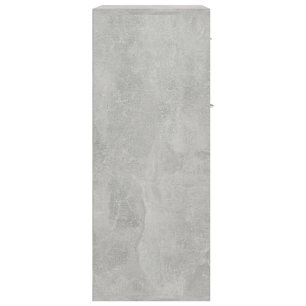 Dulap, gri beton, 60x30x75 cm, lemn prelucrat