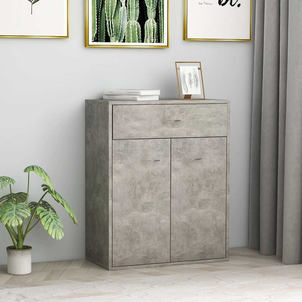 vidaXL Szafka, betonowa szaro, 60x30x75 cm, materia drewnopochodny
