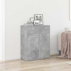Komoda betonsko siva 60x30x75 cm iverna plošča