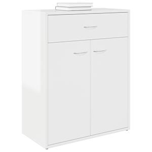 Příborník bílý s vysokým leskem 60x30x75 cm kompozitní dřevo - obrázek 3