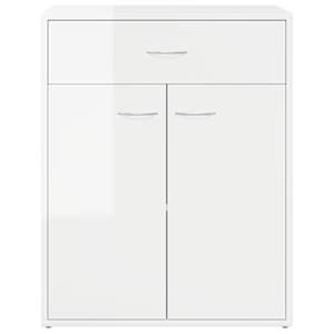 Příborník bílý s vysokým leskem 60x30x75 cm kompozitní dřevo - obrázek 5