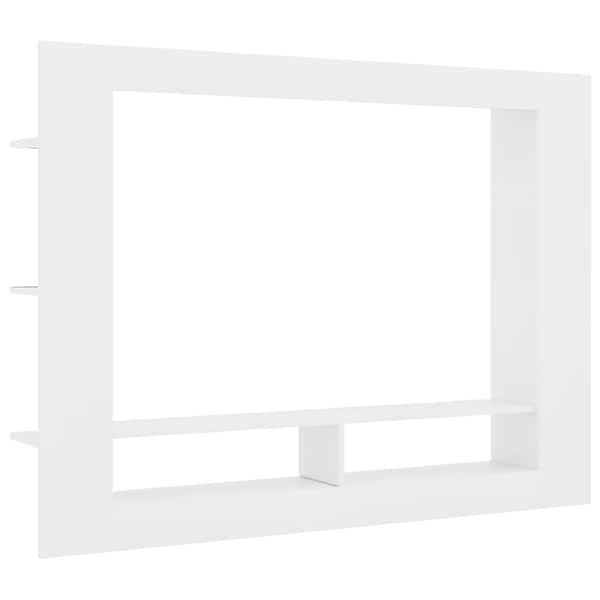 vidaXL telerikapp, valge, 152 x 22 x 113 cm, tehispuit