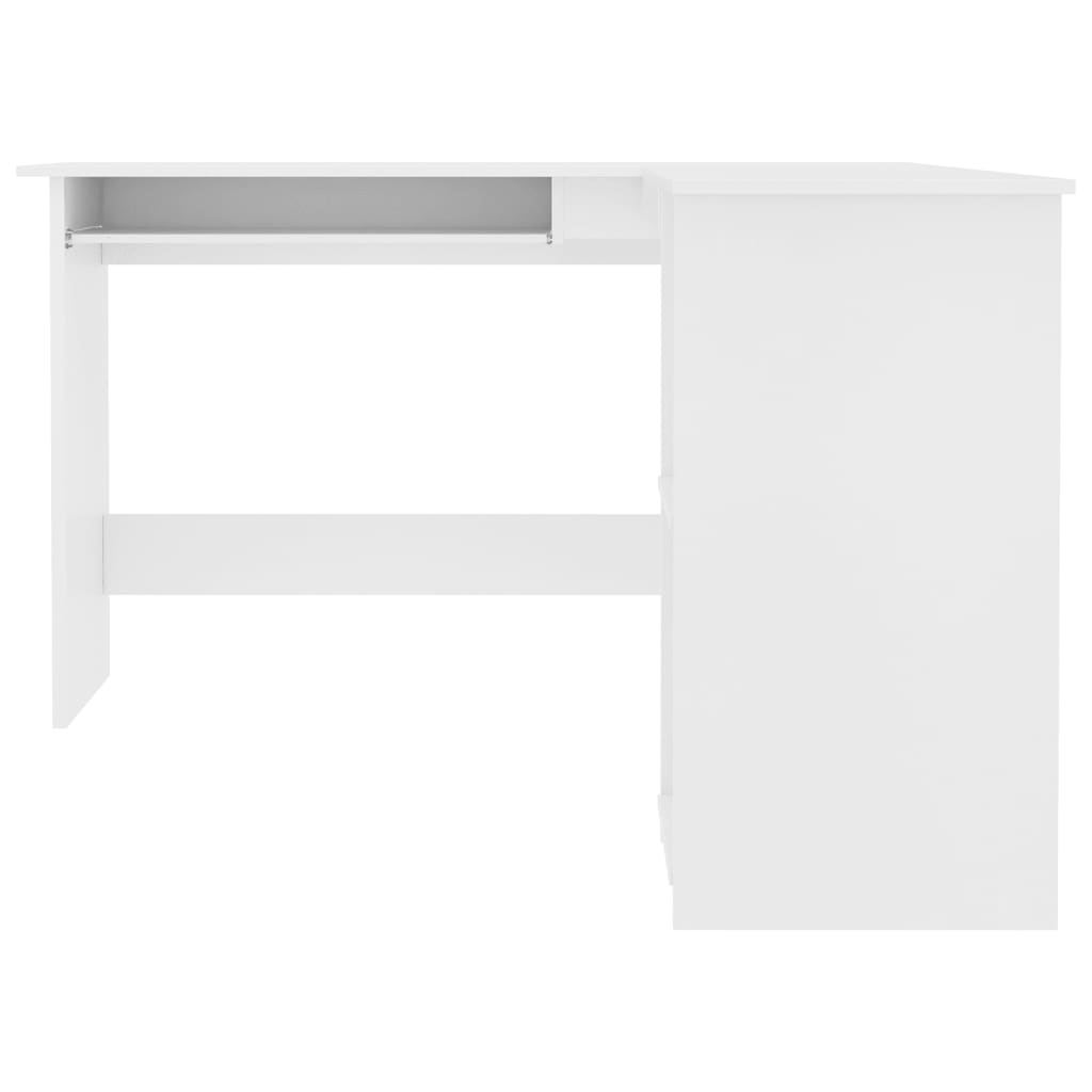 Eckschreibtisch in L-Form Weiß 120×140×75 cm Spanplatte