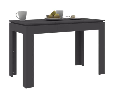 vidaXL Dining Table Grey 120x60x76 cm Engineered Wood