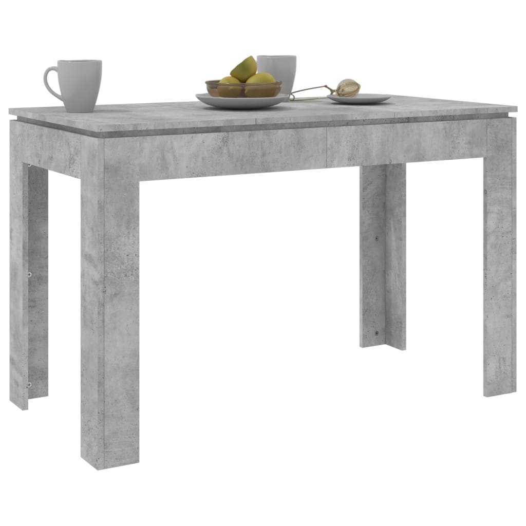 

vidaXL Eettafel 120x60x76 cm spaanplaat betongrijs