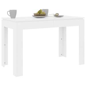 vidaXL Spisebord h&oslash;yglans hvit 120x60x76 cm konstruert tre