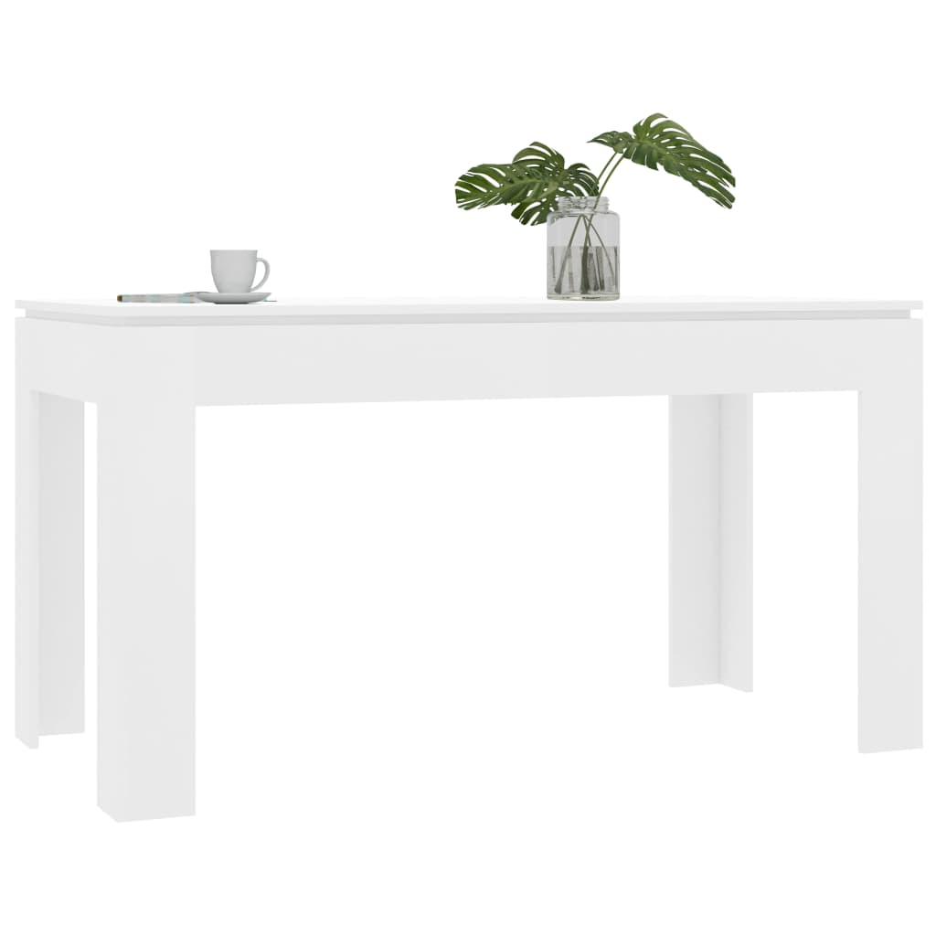 vidaXL Dining Table White 55.1"x27.6"x29.9" Engineered Wood