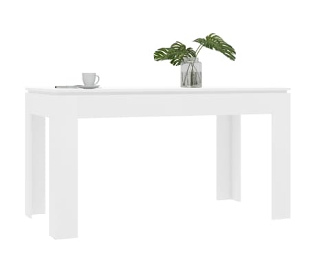 vidaXL Dining Table White 55.1"x27.6"x29.9" Engineered Wood