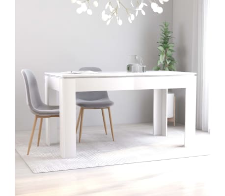 Vidaxl Table De Salle A Manger Blanc 140 X 70 X 76 Cm Agglomere