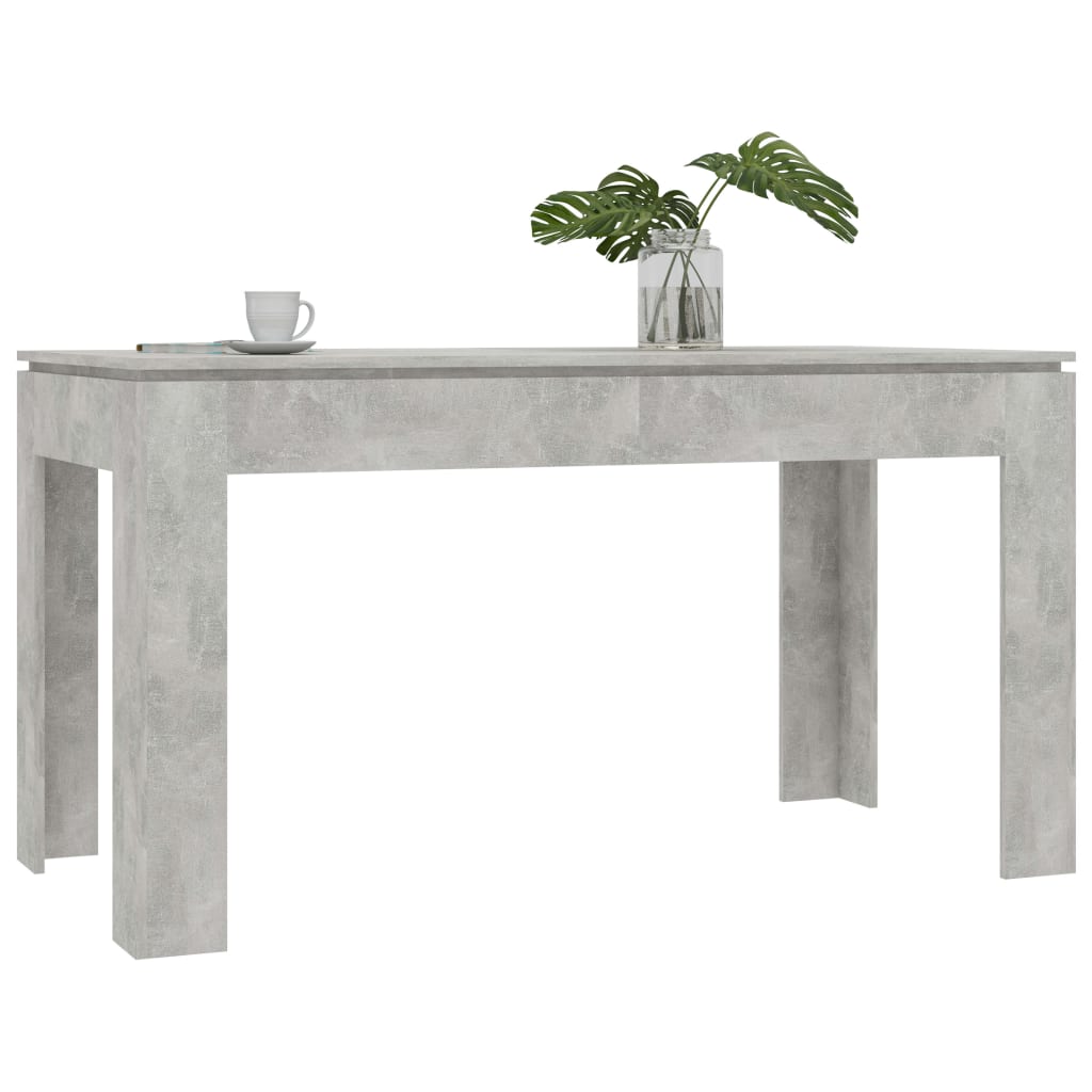 vidaXL Dining Table Concrete Gray 55.1"x27.6"x29.9" Engineered Wood