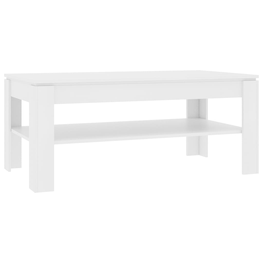 

vidaXL Coffee Table White 43.3"x23.6"x18.5" Engineered Wood