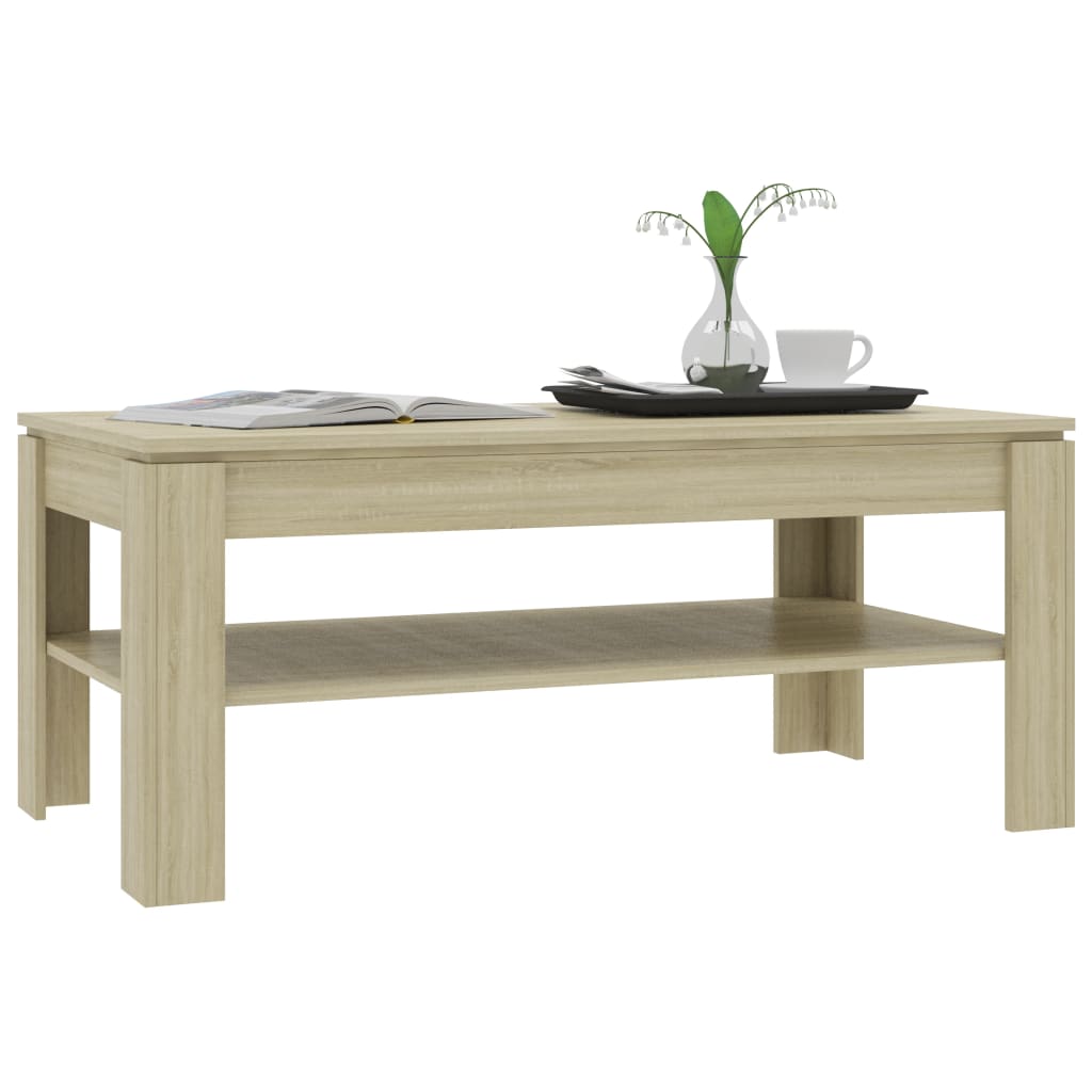 vidaXL Coffee Table Sonoma Oak 110x60x47 cm Engineered Wood