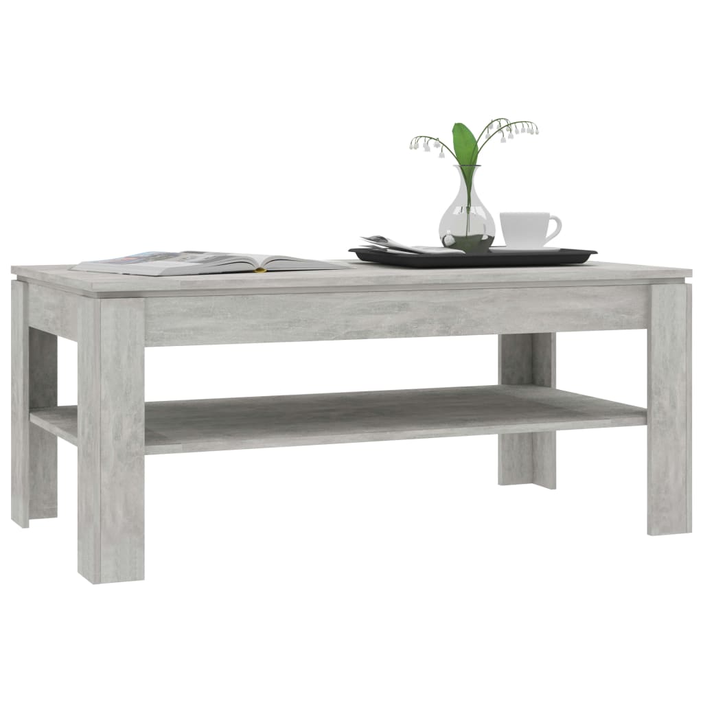 vidaXL Coffee Table Concrete Gray 43.3"x23.6"x18.5" Engineered Wood