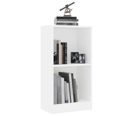 vidaXL Bookshelf White 15.7"x9.4"x29.5" Engineered Wood