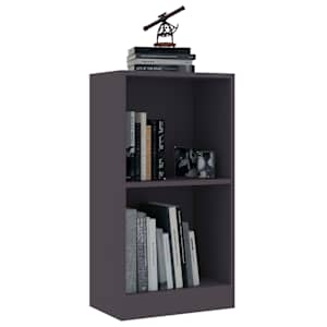 vidaXL Lentyna knygoms, pilkos spalvos, 40x24x75cm, MDP