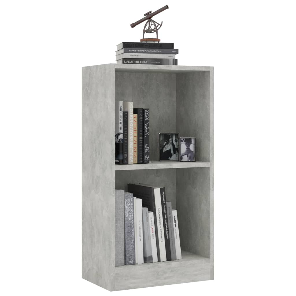 vidaXL Bookshelf Concrete Gray 15.7"x9.4"x29.5" Engineered Wood