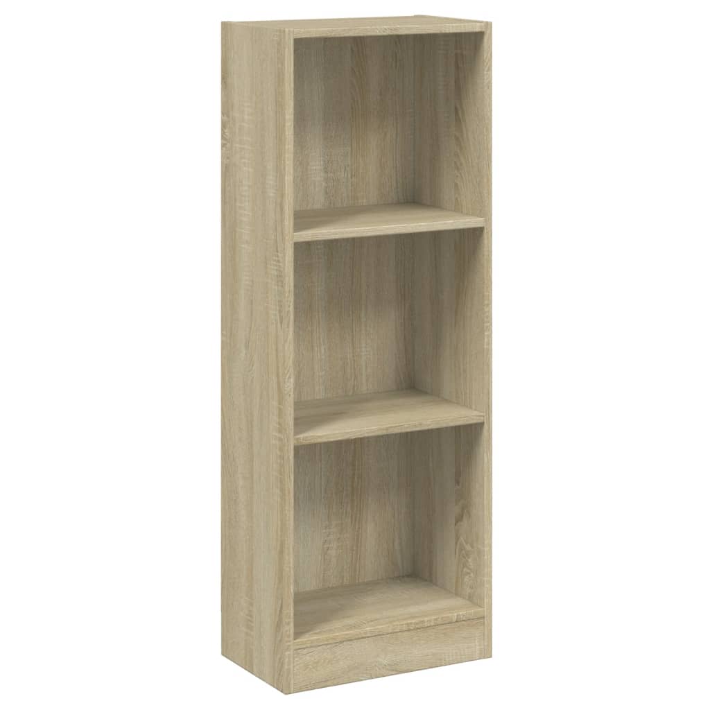 

vidaXL 3-Tier Book Cabinet Sonoma Oak 15.7"x9.4"x42.5" Engineered Wood
