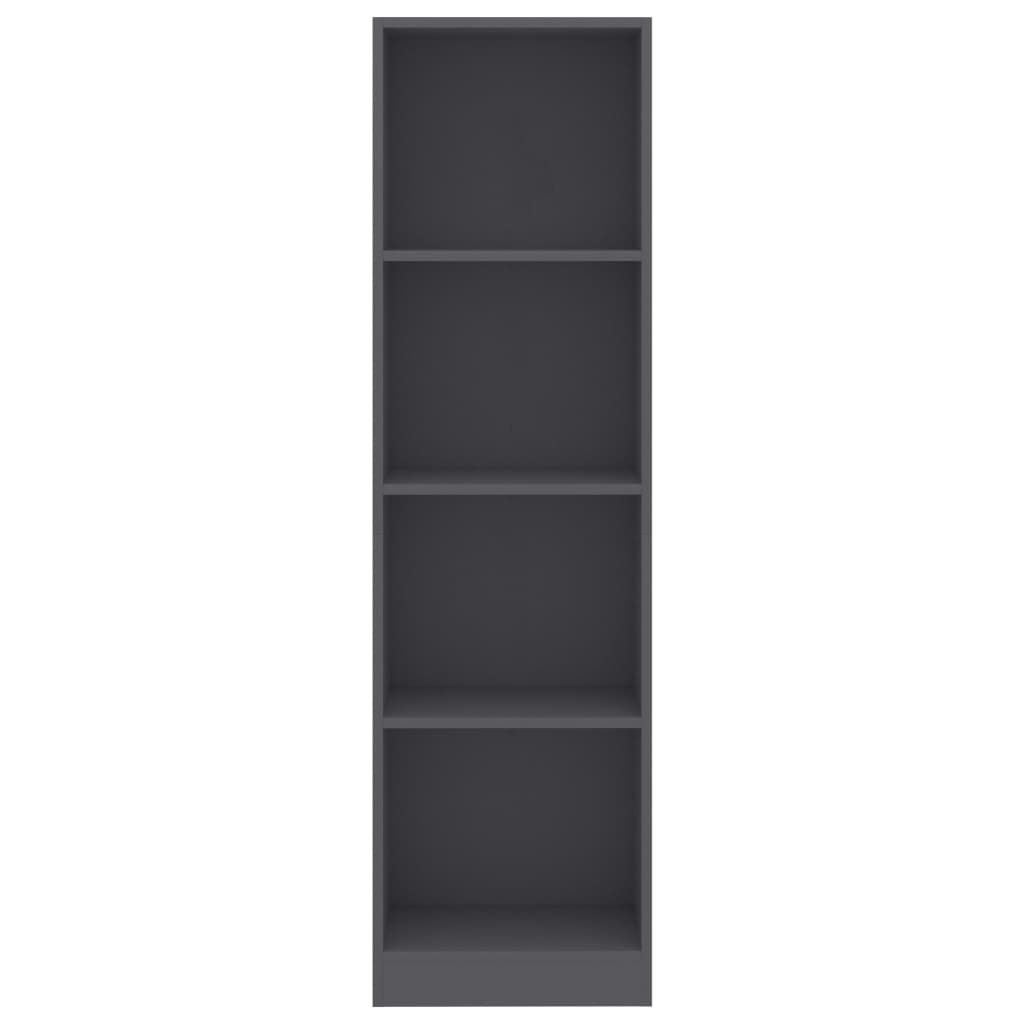 

vidaXL Boekenkast met 4 schappen 40x24x142 cm spaanplaat grijs