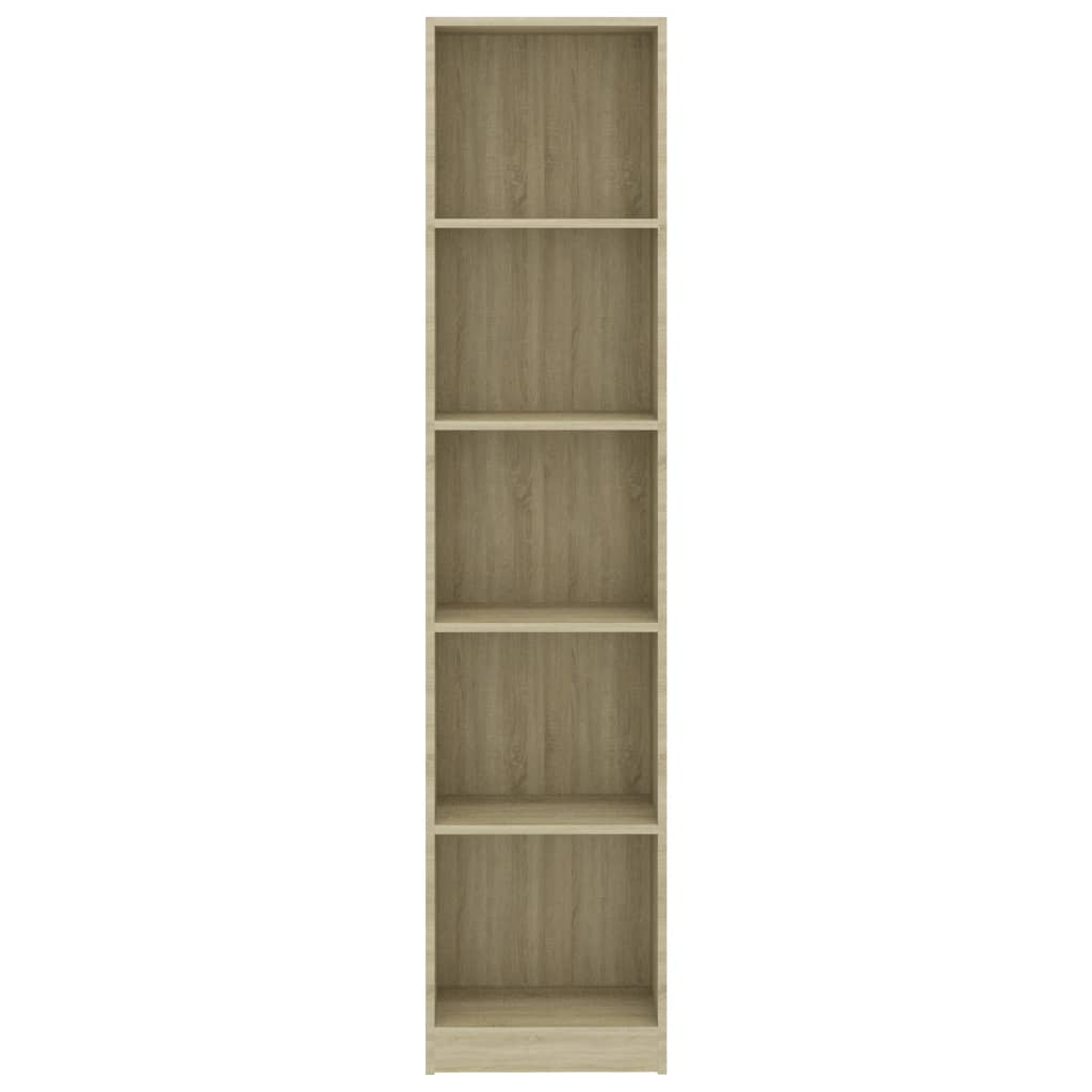 Bibliotecă cu 5 rafturi, stejar sonoma, 40x24x175 cm, PAL