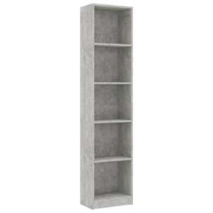 vidaXL 5-korruseline raamaturiiul betoonhall 40x24x175 tehispuit