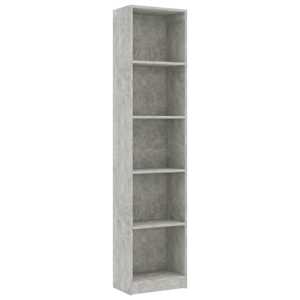 5patrová knihovna betonově šedá 40x24x175 cm kompozitní dřevo - obrázek 2