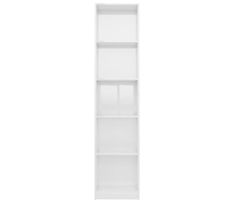 vidaXL Libreria a 5 Ripiani Bianca 40x24x175 cm in Truciolato
