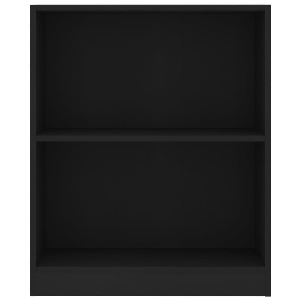 Fekete szerelt fa könyvespolc 60 x 24 x 74,5 cm 