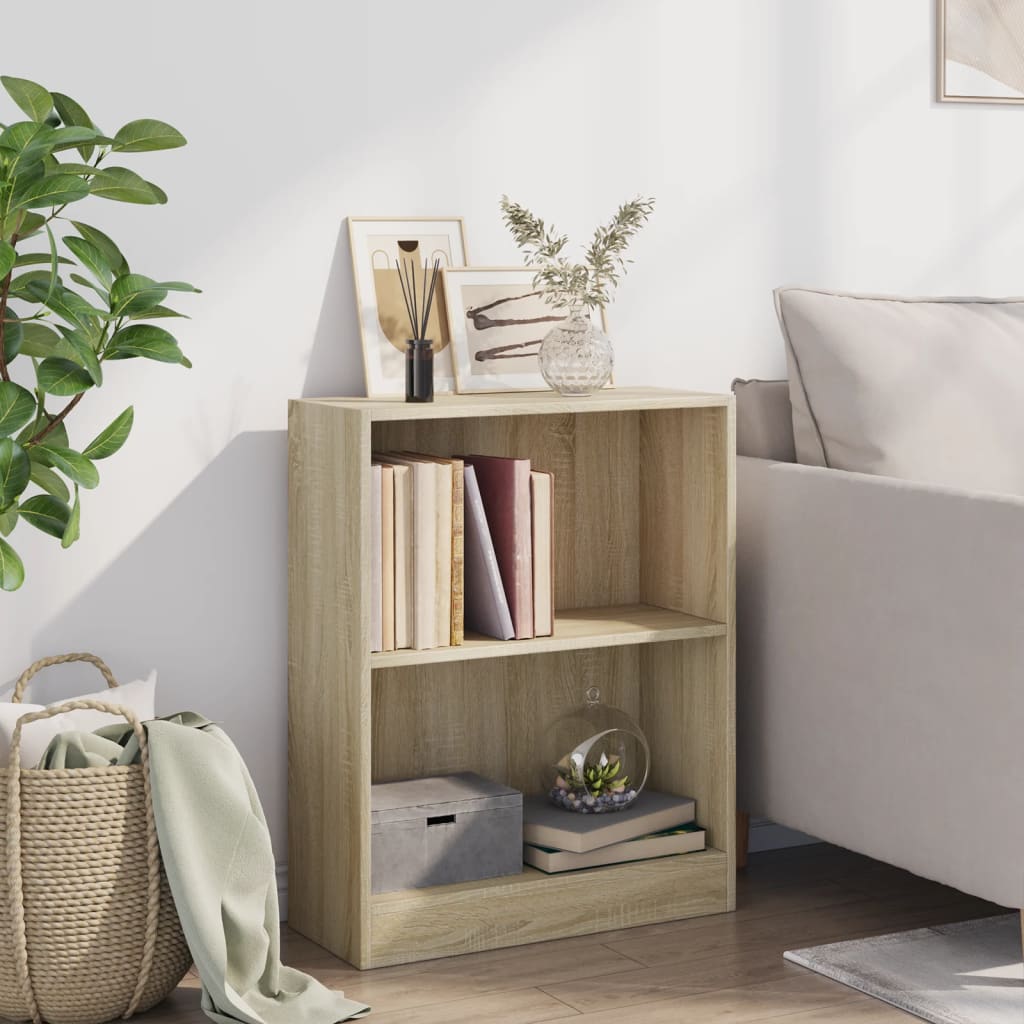 vidaXL Boekenkast 60x24x76 cm bewerkt hout sonoma eikenkleurig afbeelding