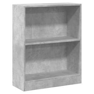 Knihovna betonově šedá 60 x 24 x 76 cm kompozitní dřevo - obrázek 2