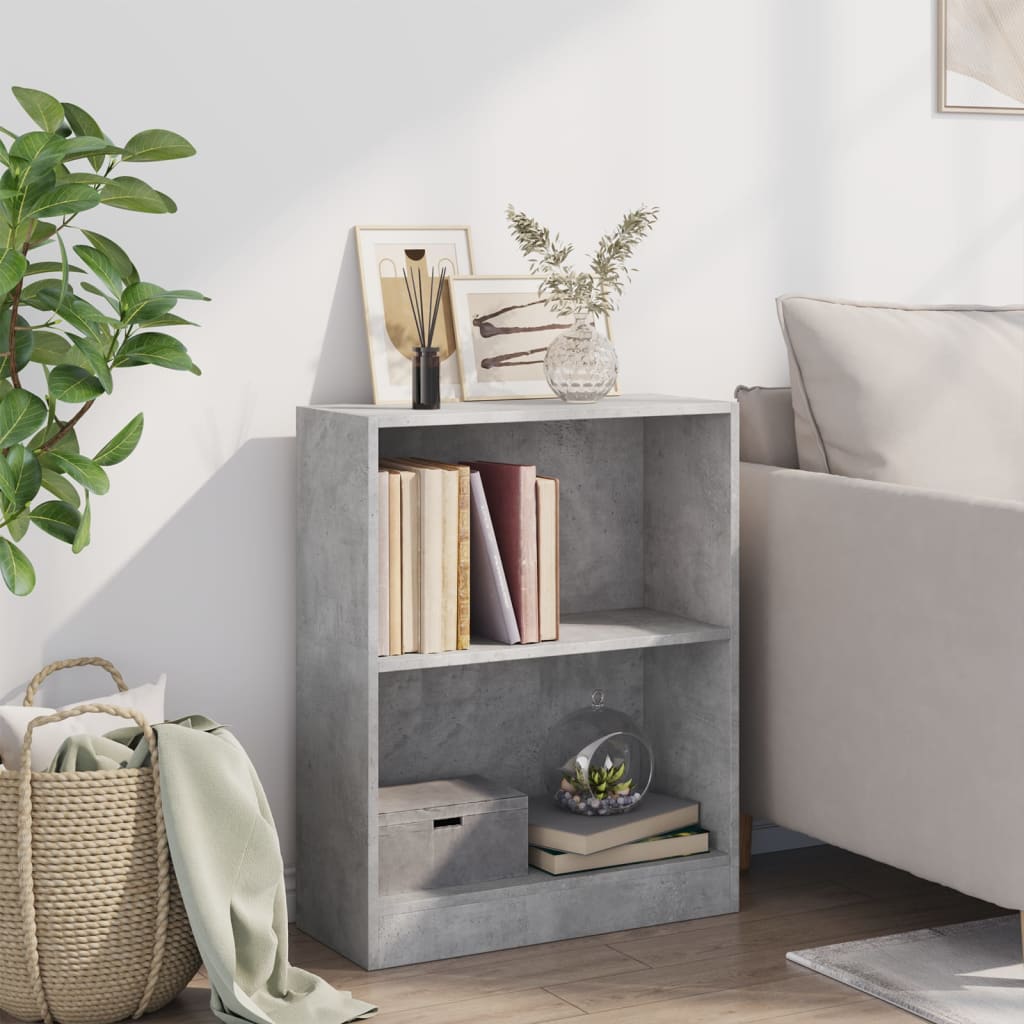 vidaXL Bibliotecă, gri beton, 60x24x76 cm, lemn compozit