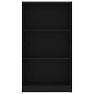 3patrová knihovna černá 60 x 24 x 109 cm kompozitní dřevo - obrázek 4