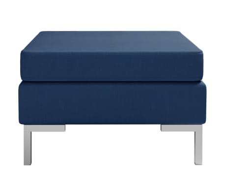 vidaXL fodskammel til sofa med hynde stof blå