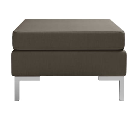 vidaXL Fußhocker Modular mit Auflage Stoff Taupe